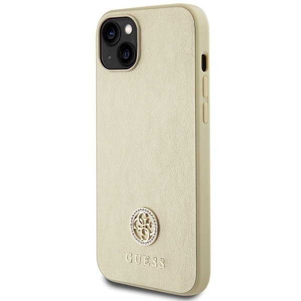 Guess GUHCP15MPS4DGPD iPhone 15 Plus 6.7&quot; gold/gold hardcase Strass Metal Logo Gold