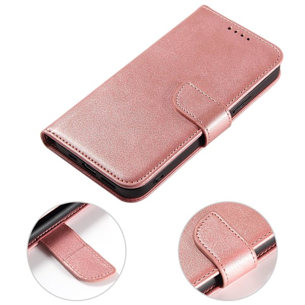 Magnet Case elegant case cover flip cover with stand function for iPhone 14 Pro pink Pink