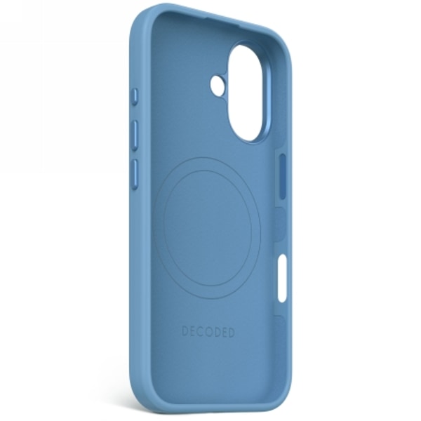 Decoded AntiMicrobial Silicone Backcover with MagSafe for iPhone 16 - Blue Blue