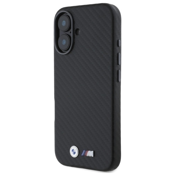 BMW Carbon Wrapped Metal iPhone 16 Case - Black Black