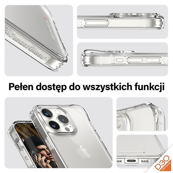 PanzerGlass Privacy Bundle 3in1 Transparent Case + Privacy Glass + Camera Protector for iPhone 15 Pro Max Transparent