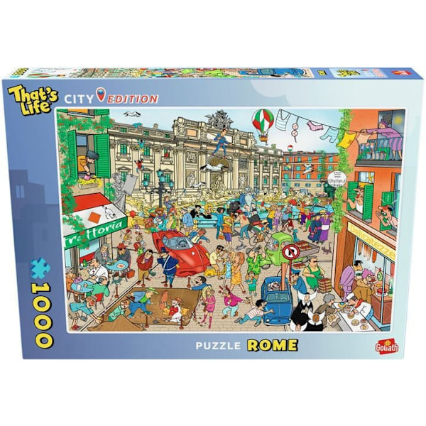 That´s Life City Edition Puzzle Rome (1000 pieces)  - Damaged packaging multifärg