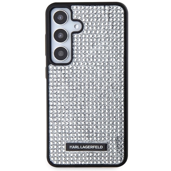 Karl Lagerfeld Rhinestone Metal Logo case for Samsung Galaxy S24 - silver Silver