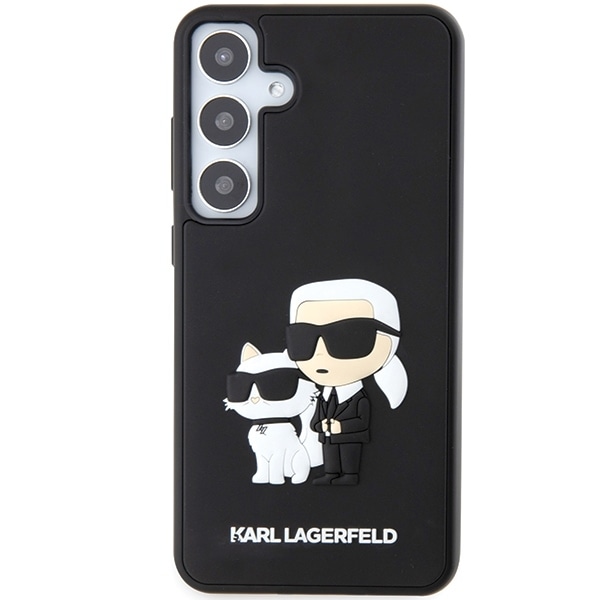 Karl Lagerfeld 3D Rubber Karl&amp;Choupette case for Samsung Galaxy S24+ - black Black