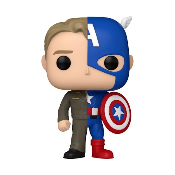 Marvel POP! Vinyl Figure Split- Captain A/Steve R 9 cm multifärg