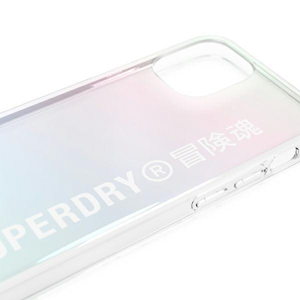 SuperDry Snap iPhone 12 mini Clear Case Gradient 42598 Iridescent