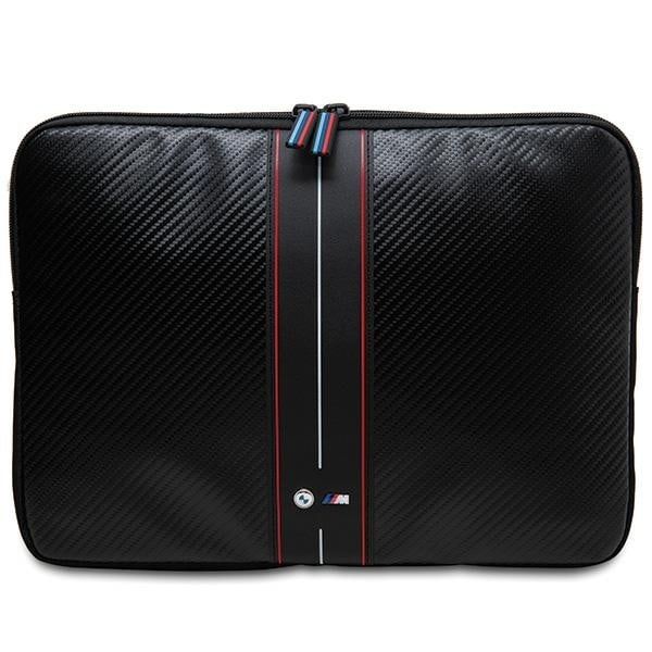 BMW Carbon &amp; Red Stripe sleeve for a 16&quot; laptop - black Black