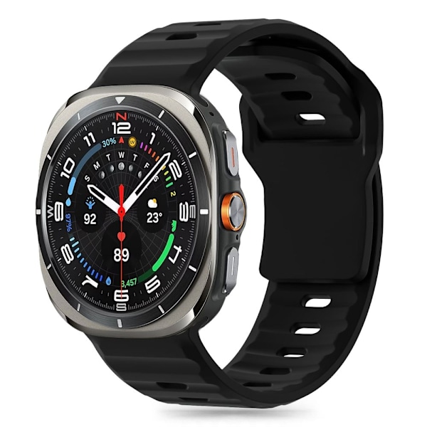 Tech-Protect Silicone Line strap for Samsung Galaxy Watch Ultra (47 mm) - black Black