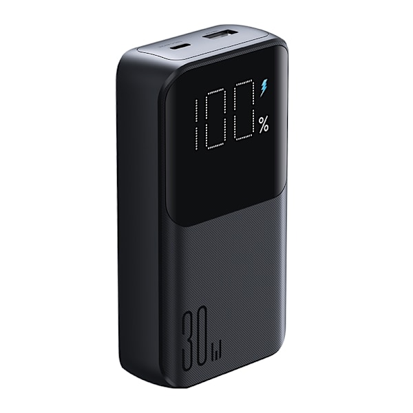 Joyroom JR-PBC06 mini power bank with built-in USB-C / Lightning cables 30W 10000mAh - black Black