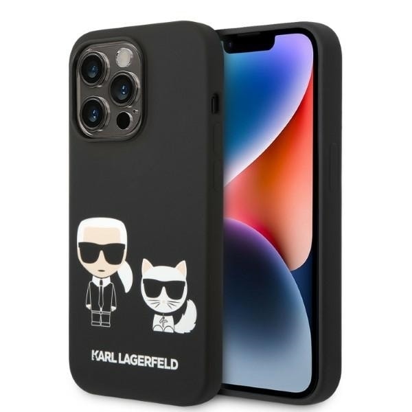 Karl Lagerfeld KLHMP14XSSKCK iPhone 14 Pro Max 6.7 &quot;hardcase black / black Liquid Silicone Karl &amp; Choupette Magsafe Black