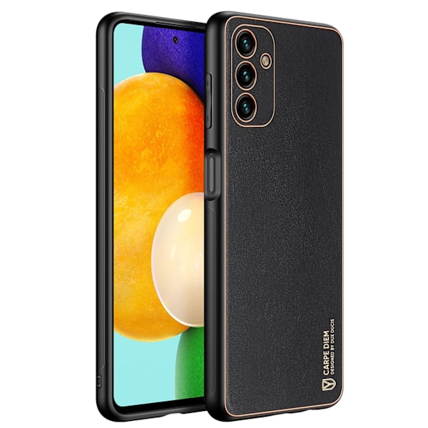 Dux Ducis Yolo elegant cover made of ecological leather for Samsung Galaxy A13 5G black Black