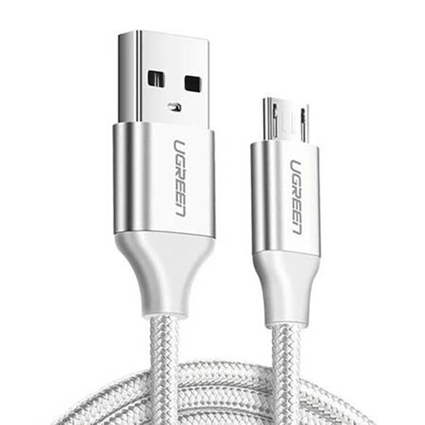 Ugreen US290 60151 USB-A / micro USB 2.4A 1m Cable - White White