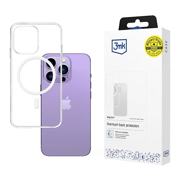 Case for iPhone 14 Pro Max compatible with MagSafe from the 3mk MagCase series - transparent Transparent