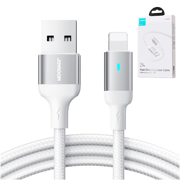 Joyroom Extraordinary Series A10 USB-A / Lightning 2.4A cable 1.2 m - white White