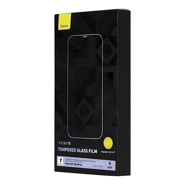 Baseus Full Screen Tempered Glass for iPhone 14 Pro with Speaker Cover 0.4mm + Mounting Kit Transparent