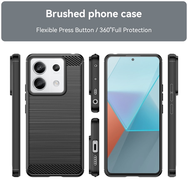 Carbon Case for Xiaomi Redmi Note 13 Pro+ - black Black