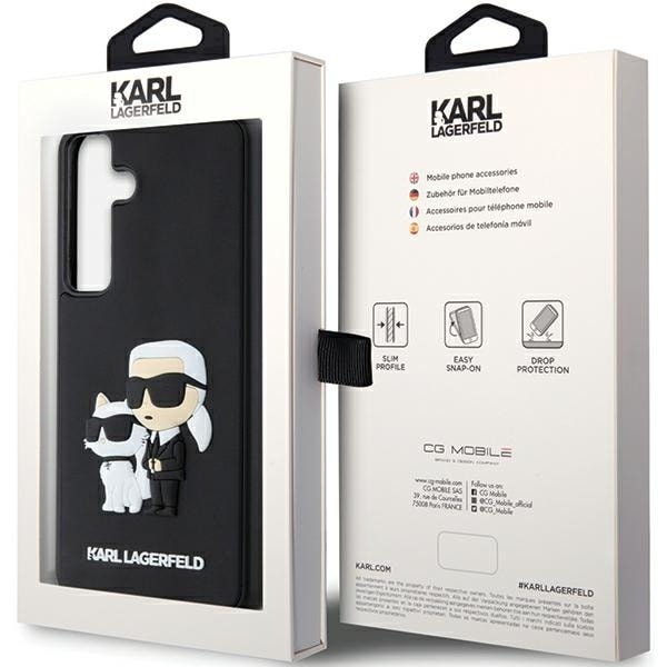 Karl Lagerfeld 3D Rubber Karl&amp;Choupette case for Samsung Galaxy S24 - black Black