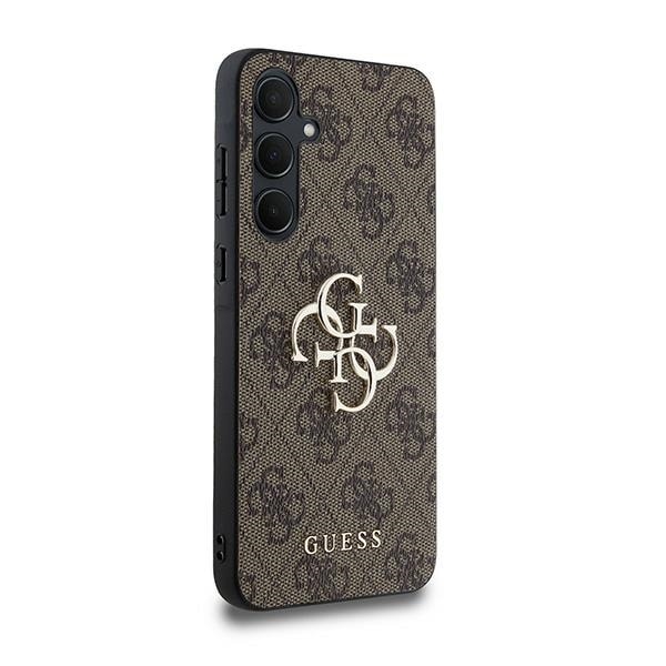 Guess 4G Big Metal Logo case for Samsung Galaxy A35 - brown Brown