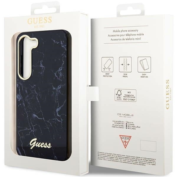 Guess GUHCS23MPCUMAK S23 +S916 black/black hardcase Marble Black