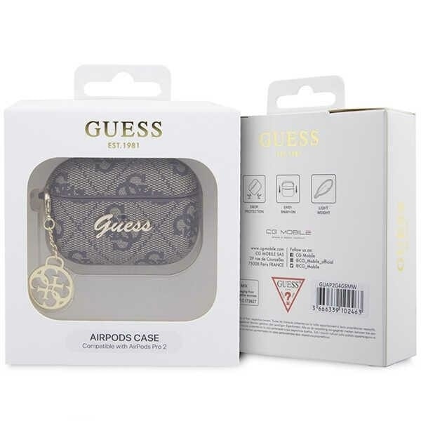 Guess GUAP2G4GSMW AirPods Pro 2 cover brown/brown 4G Charm Collection Brown