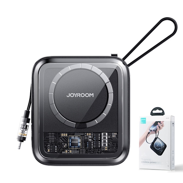 Joyroom Icy Series JR-L007 10000mAh Induction Power Bank with MagSafe 22.5W with Lightning Cable - Black Black