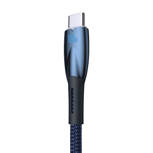 Baseus Glimmer Series fast charging cable USB-A - USB-C 100W 480Mbps 1m blue Blue