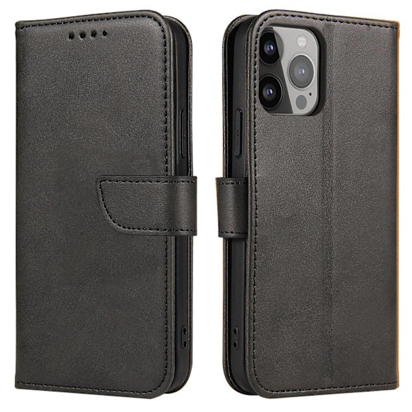 Magnet Case with flap and wallet for Xiaomi Redmi 12 - black Black