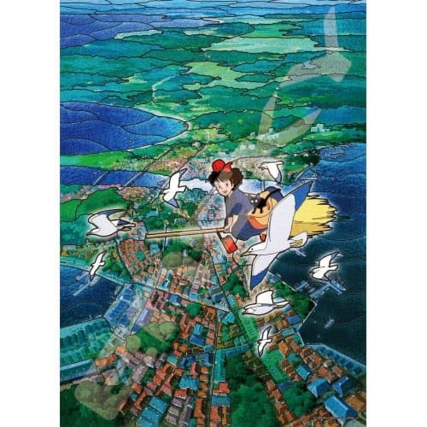 Kiki's Delivery Service Jigsaw Puzzle Stained Glass Koriko City's Sky (500 pieces) multifärg