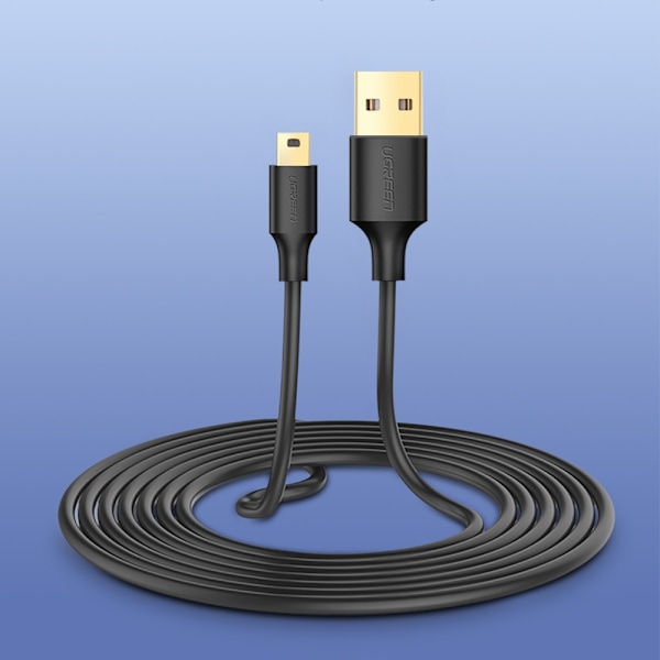 Ugreen 5 pin gold-plated USB cable - mini USB 0.5m black (US132) Black