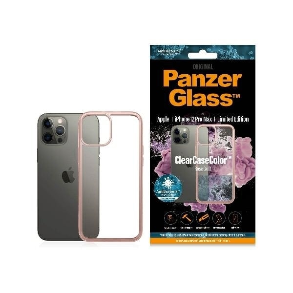 PanzerGlass ClearCase case for iPhone 12 Pro Max - transparent and pink Transparent || Pink