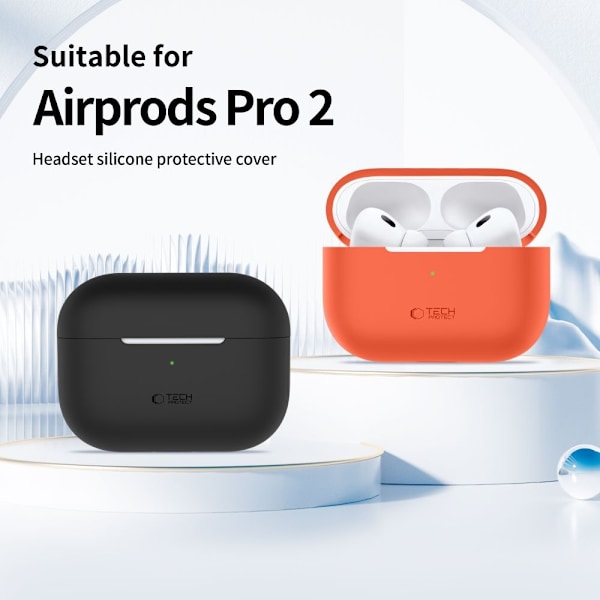 Tech-Protect Silicone Case for Apple AirPods Pro 1 / 2 - Black Black