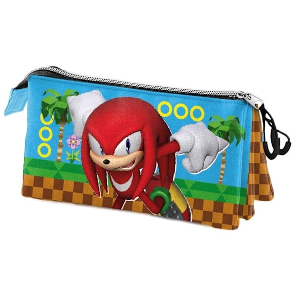 Sonic the Hedgehog Knuckles Run triple pencil case Multicolor