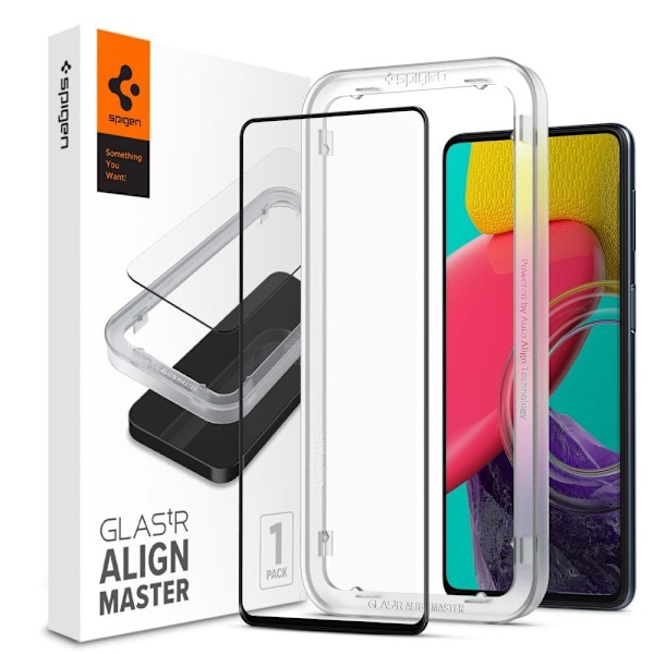 Spigen ALM Glass FC Tempered Glass for Samsung Galaxy M53 5G - Black Black