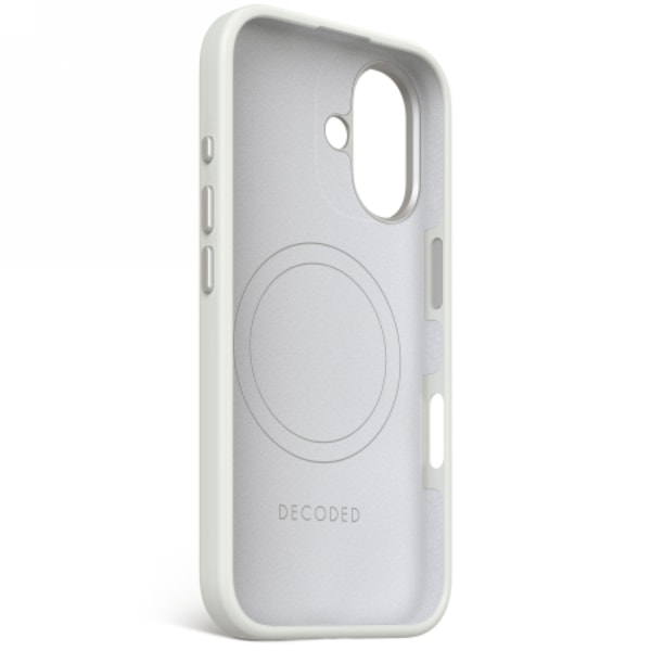 Decoded AntiMicrobial Silicone Backcover with MagSafe for iPhone 16 - Gray Gray