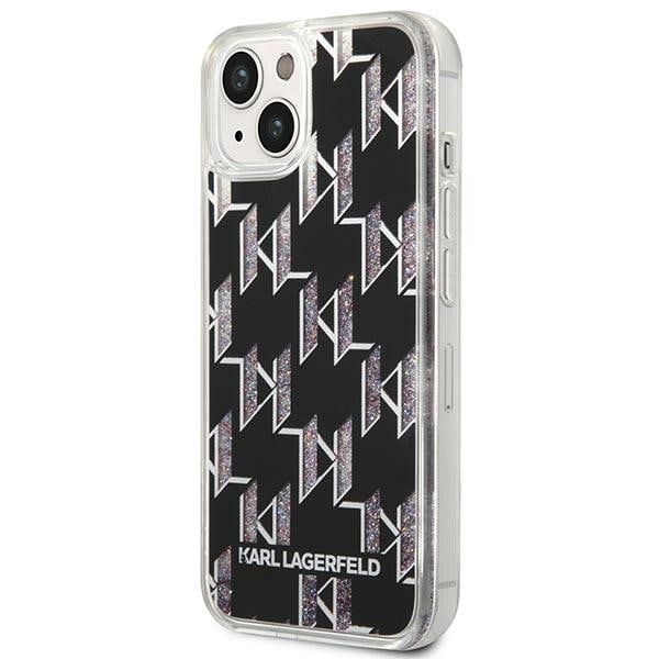 Karl Lagerfeld KLHCP14SLMNMK iPhone 14 6.1 &quot;hardcase black / black Liquid Glitter Monogram Black