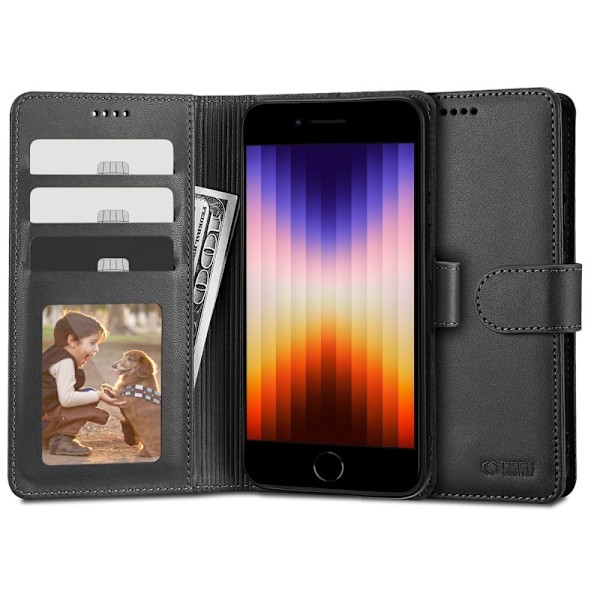 Tech-Protect Wallet Case for iPhone 7 / 8 / SE 2020 / 2022 - Black Black