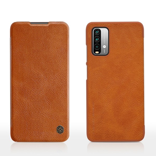 Nillkin Qin leather case for Xiaomi Redmi 9T 4G - brown Brown