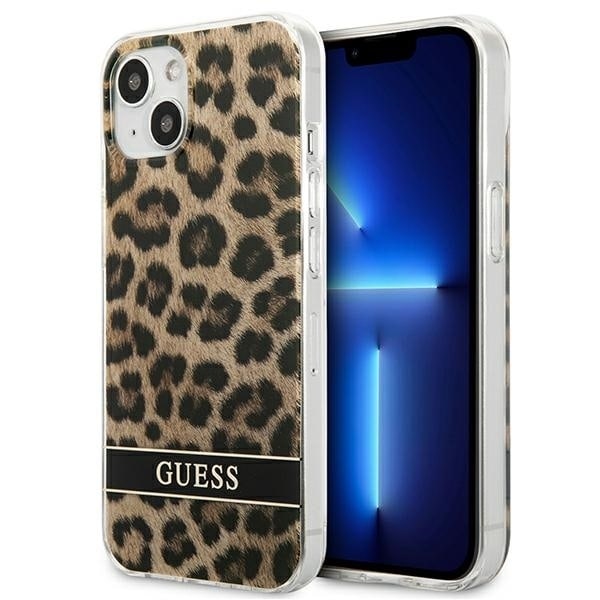 Guess GUHCP13SHSLOW iPhone 13 mini 5.4&quot; brown/brown hardcase Leopard Brown