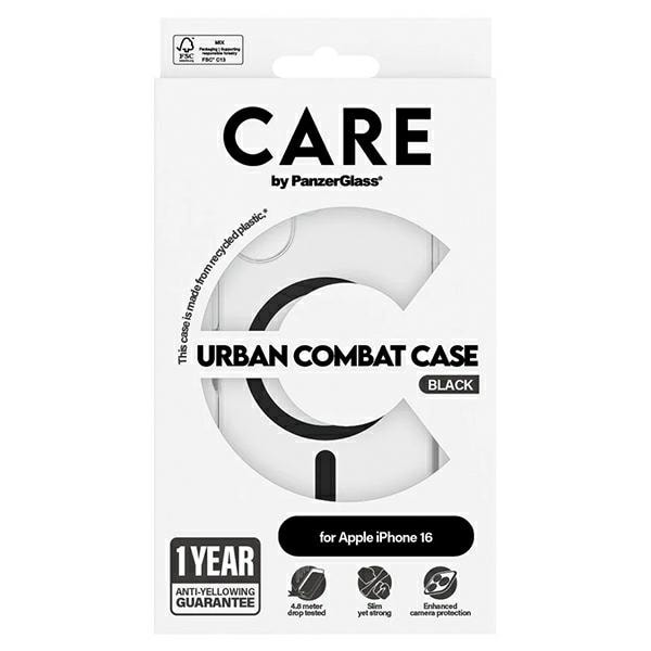 CARE by PanzerGlass Flagship Case iPhone 16 6.1&quot; black/black MagSafe 1345 Black