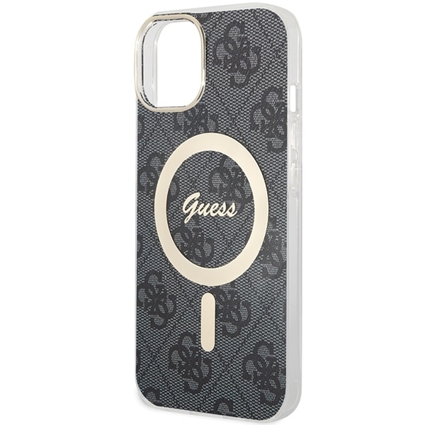 Guess 4G MagSafe case for iPhone 15 Plus / 14 Plus - black Black