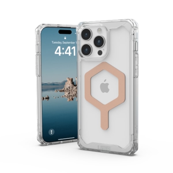 UAG Plyo MagSafe case for iPhone 15 Pro Max - transparent and pearl Iridescent || Transparent