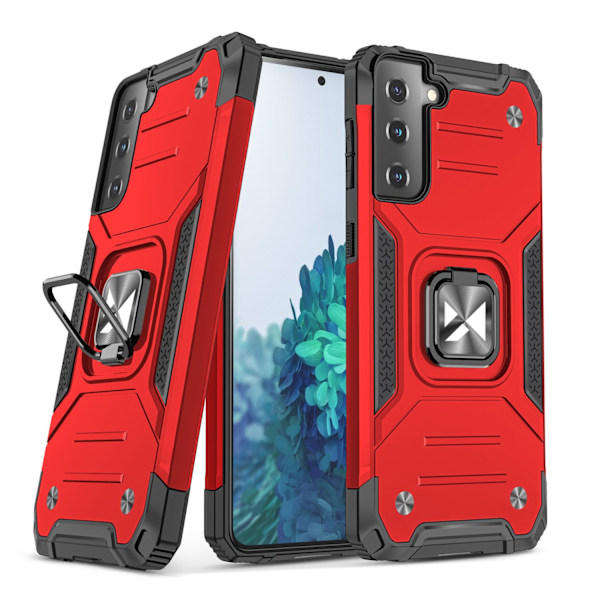 Wozinsky Ring Armor tough hybrid case cover + magnetic holder for Samsung Galaxy S22 red Red