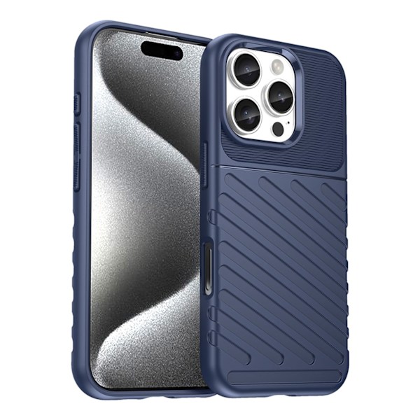 Thunder Case for iPhone 16 Pro Max Silicone Case - Blue Blue