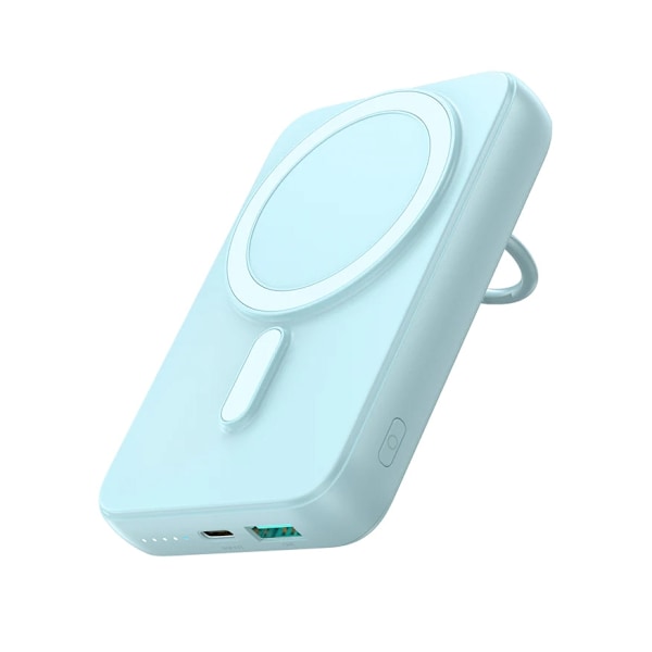 Wireless power bank 10000mAh Joyroom JR-W050 20W MagSafe with stand + USB-C cable - blue Blue