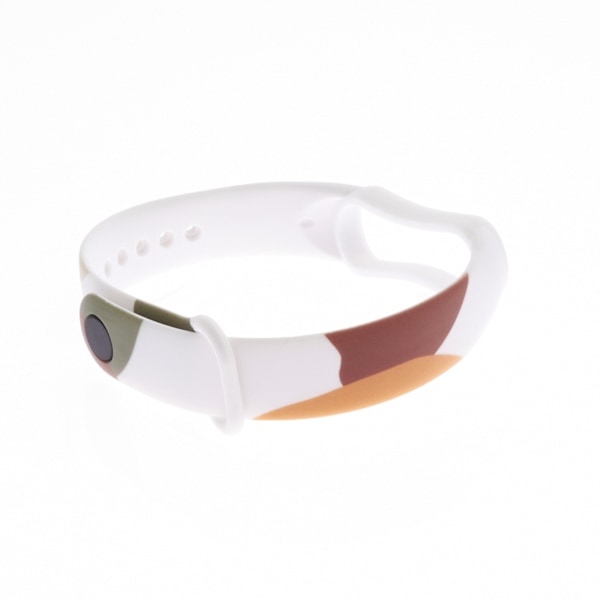 Strap Moro Wristband for Xiaomi Mi Band 4 / Mi Band 3 Silicone Strap Camo Watch Bracelet (4) White || Red || Beige