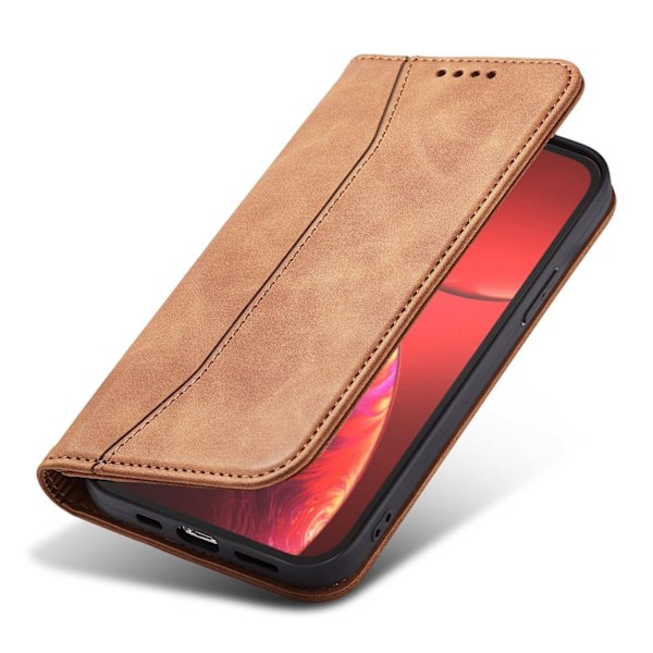 Magnet Fancy Case Case for iPhone 13 Pro Cover Card Wallet Card Stand Brown Brown