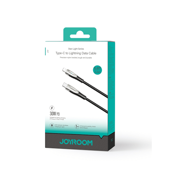 Joyroom Star-Light Series SA27-CL3 USB-C / Lightning 30W 2m cable - black Black