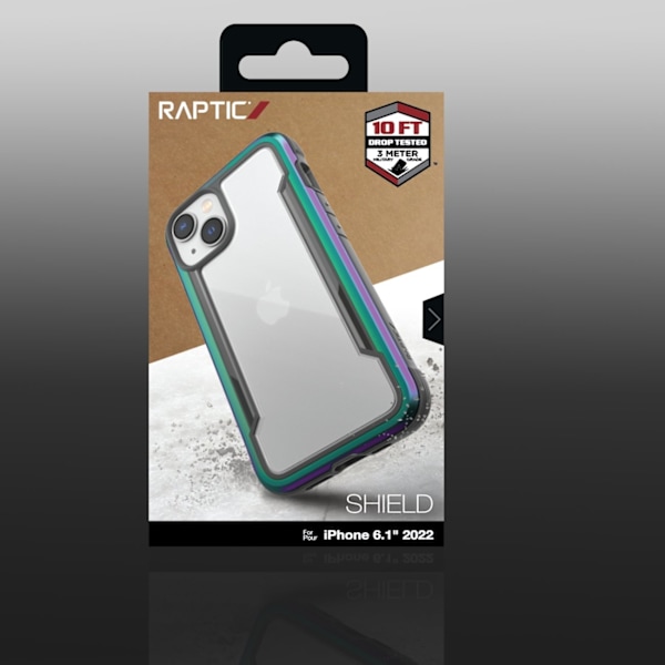 Raptic X-Doria Shield Case iPhone 14 opal cover Iridescent