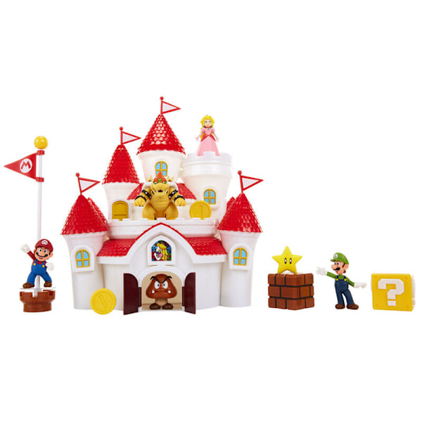 Super Mario Bros Mushroom Kingdom Deluxe Castle playset multifärg