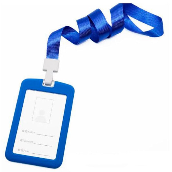 ID badge holder with lanyard - blue Blue